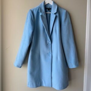 Boston Proper Sky Blue Trench Coat